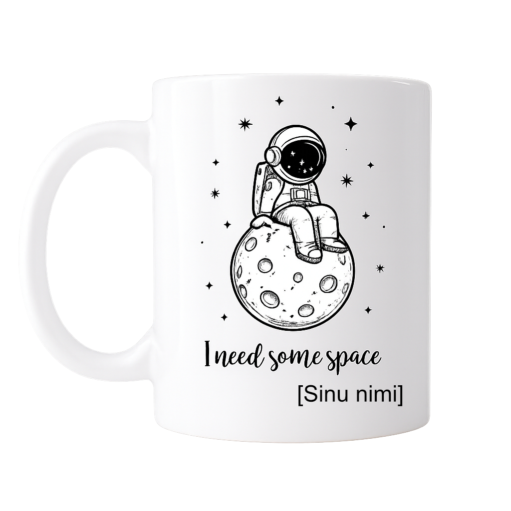 Space Retro seeria "I need some space" keraamiline kruus, 330 ml