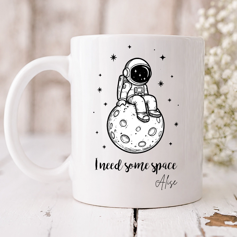 Space Retro seeria "I need some space" keraamiline kruus, 330 ml - Pilt 3