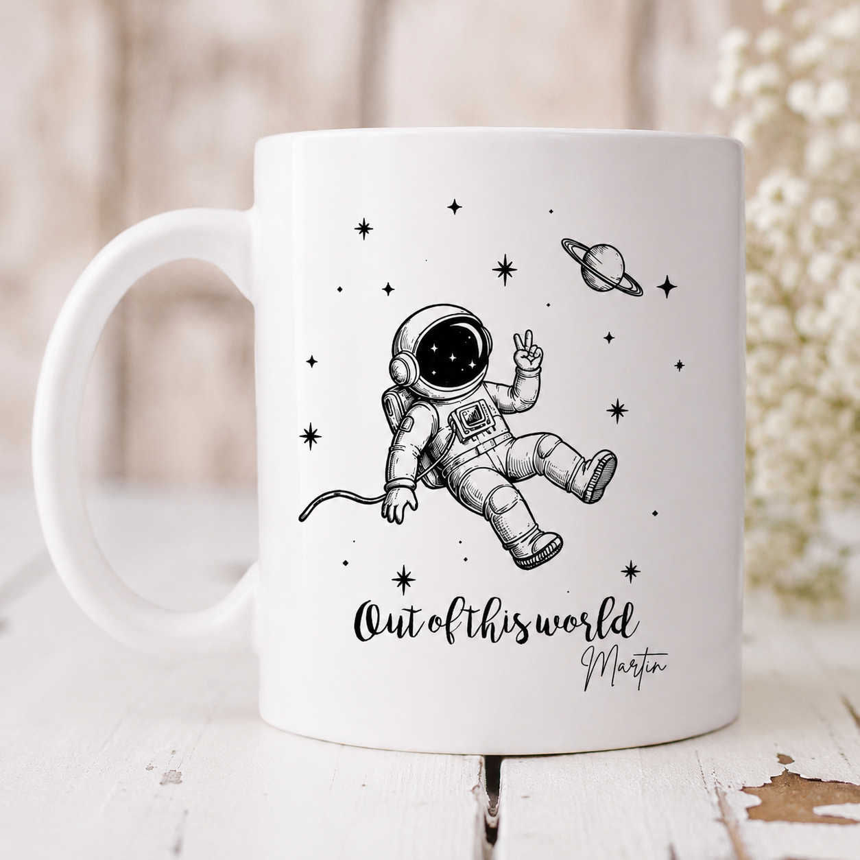 Space Retro seeria “Out of this world” keraamiline kruus, 330 ml - Pilt 3