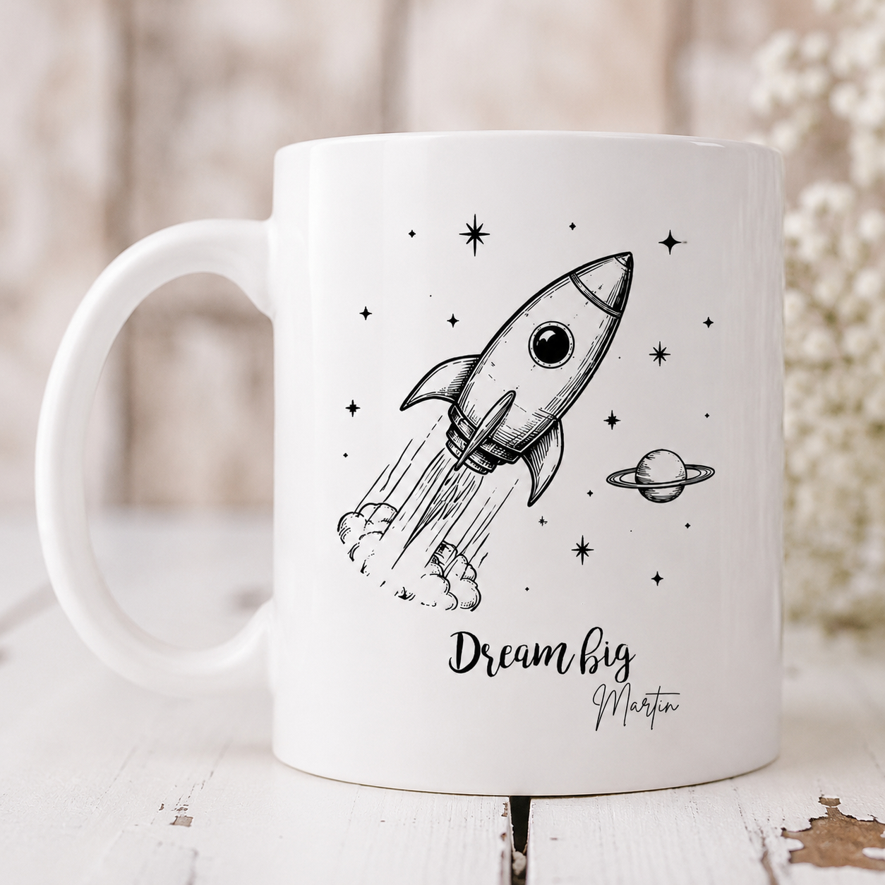 Space Retro seeria “Dream big” keraamiline kruus, 330 ml - Pilt 3