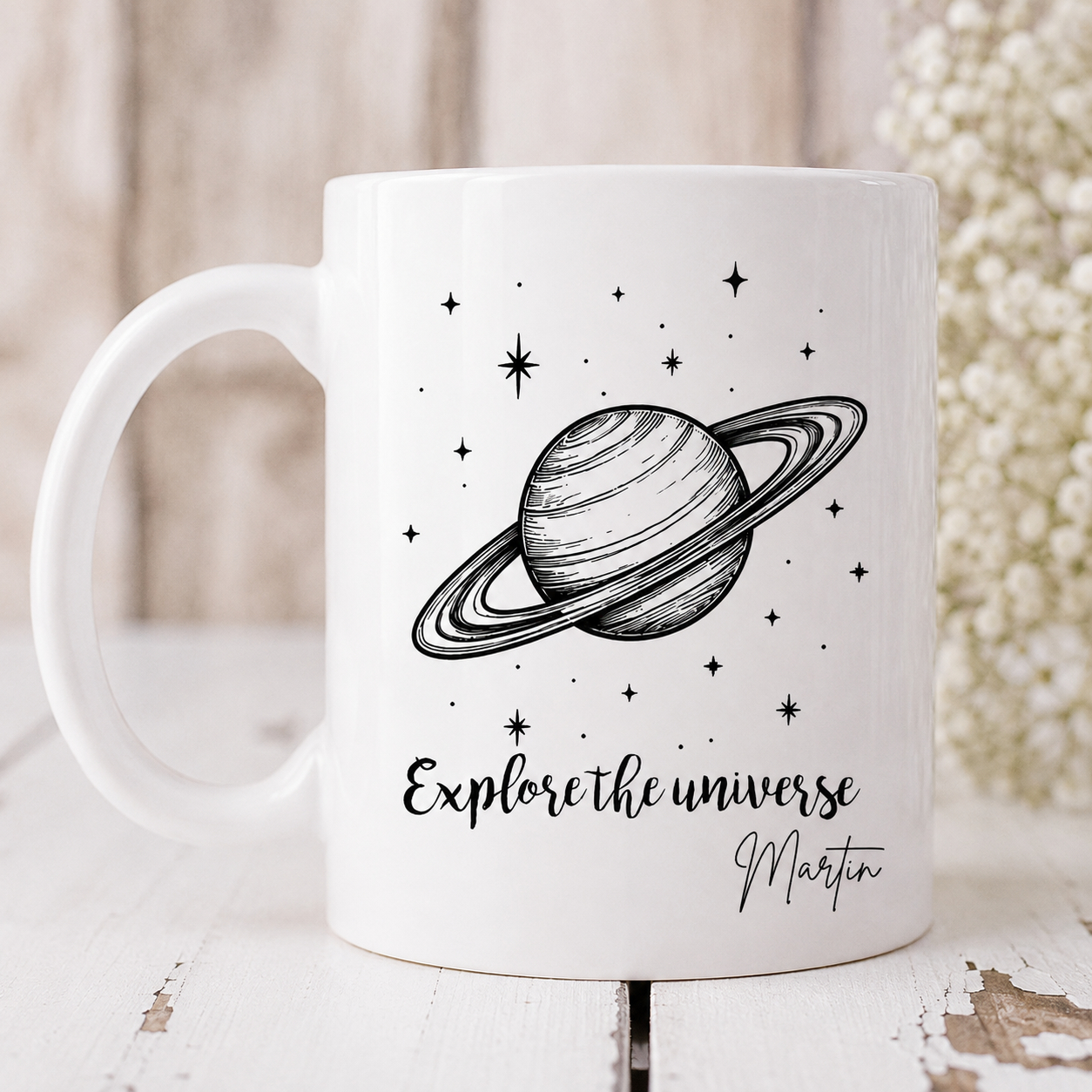 Space Retro seeria “Explore the universe” keraamiline kruus, 330 ml - Pilt 3