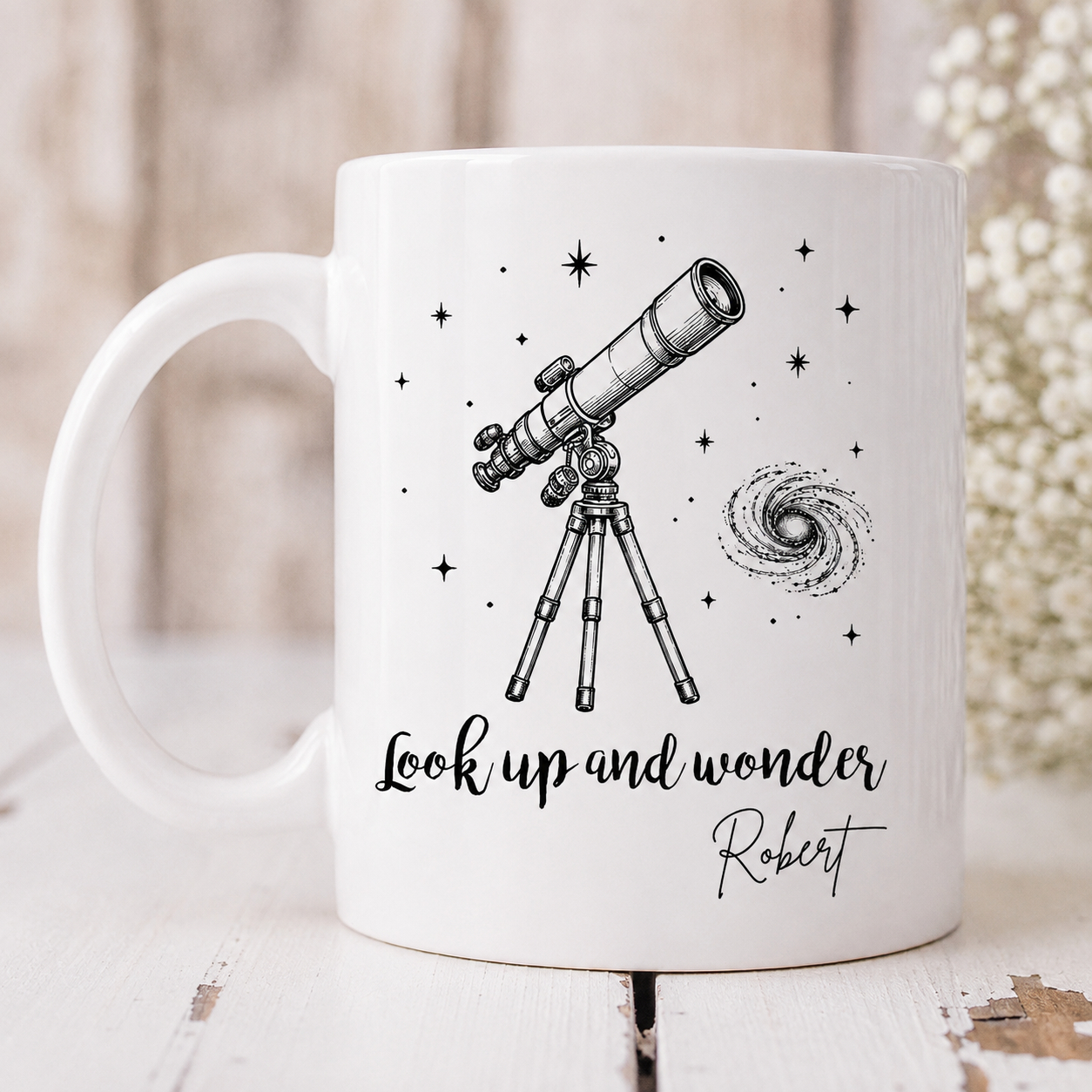 Space Retro seeria “Look up and wonder” keraamiline kruus, 330 ml - Pilt 3