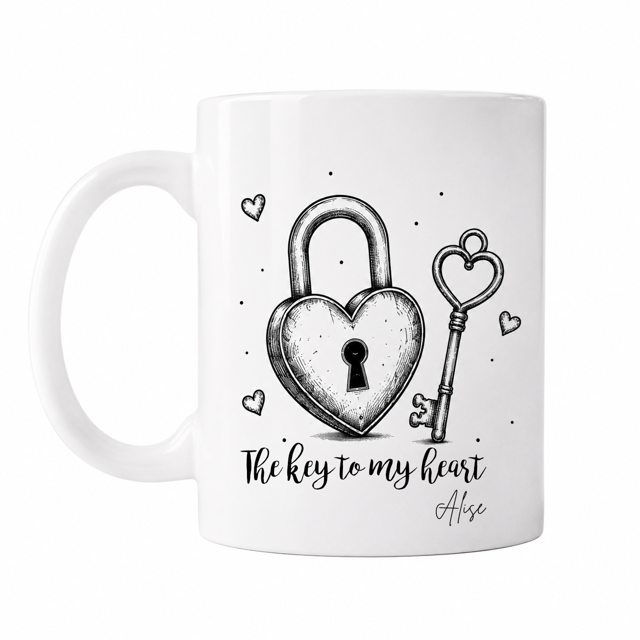 Love Retro seeria “Key to My Heart” keraamiline kruus, 330 ml - Pilt 2