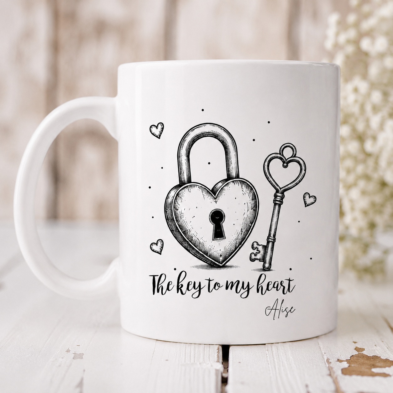 Love Retro seeria “Key to My Heart” keraamiline kruus, 330 ml - Pilt 3