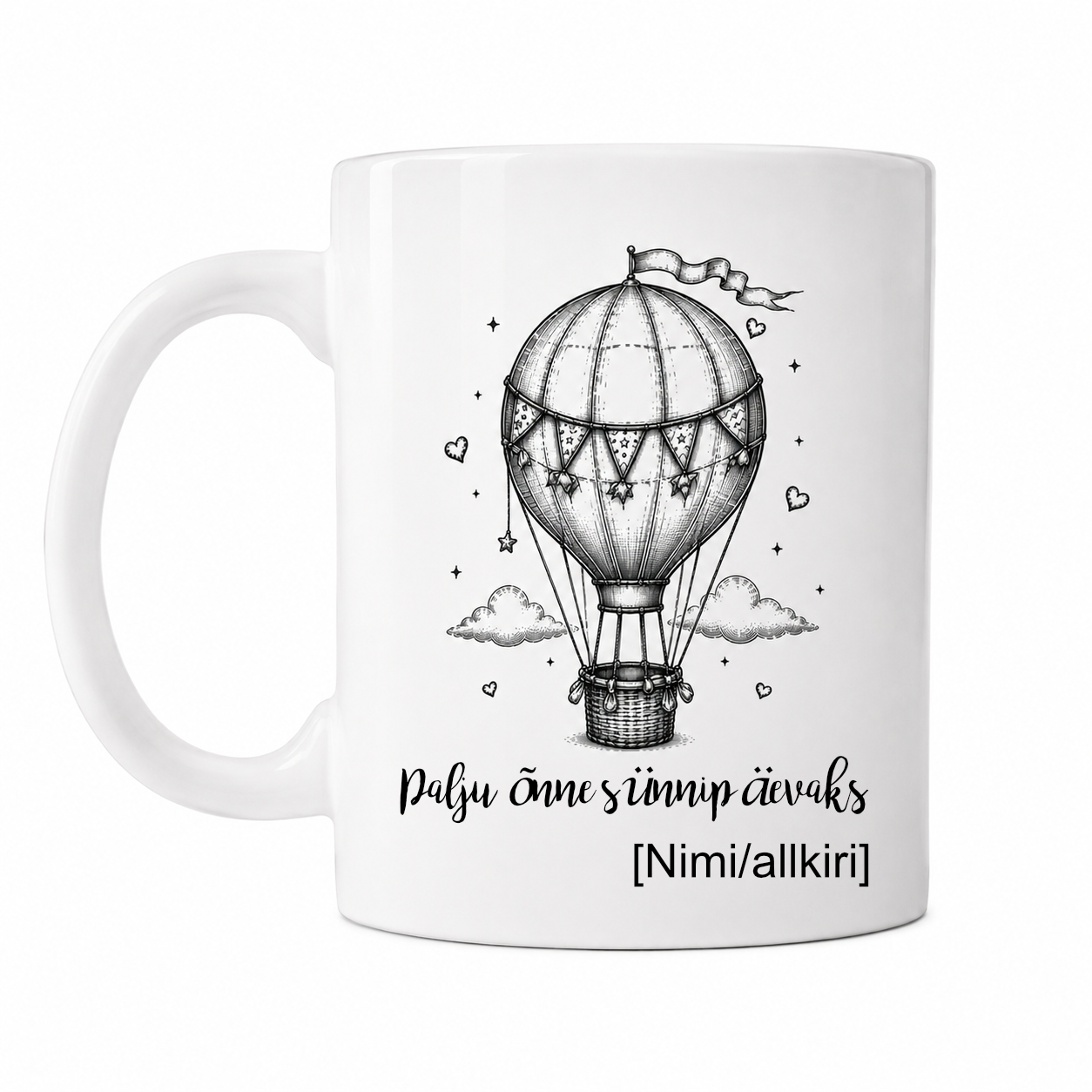 Birthday Retro seeria “Hot Air Balloon” keraamiline kruus, 330 ml