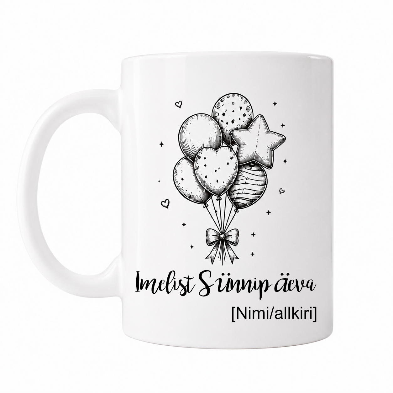 Birthday Retro seeria “Balloons of Joy” keraamiline kruus, 330 ml