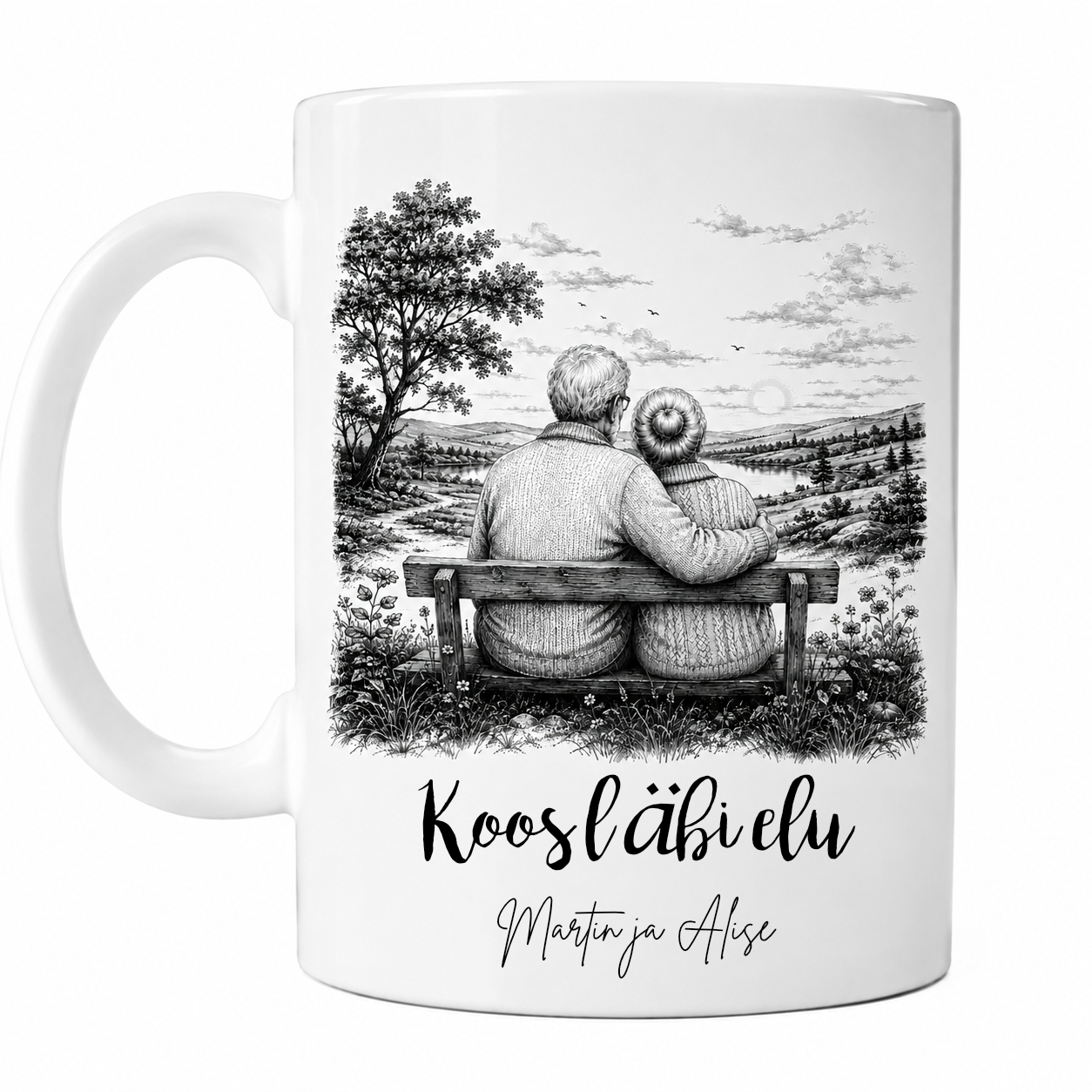 Family Love retro seeria “Together forever” keraamiline kruus, 330 ml - Pilt 2